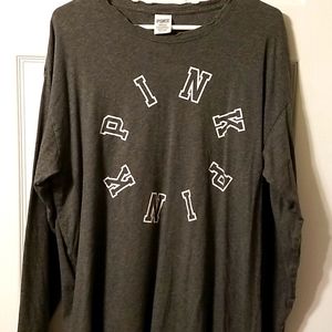 Pink Victoria's Secret Grey long sleeve Shirt
